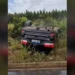 Carro capota na BR-316 próximo à entrada da Vila do Prata